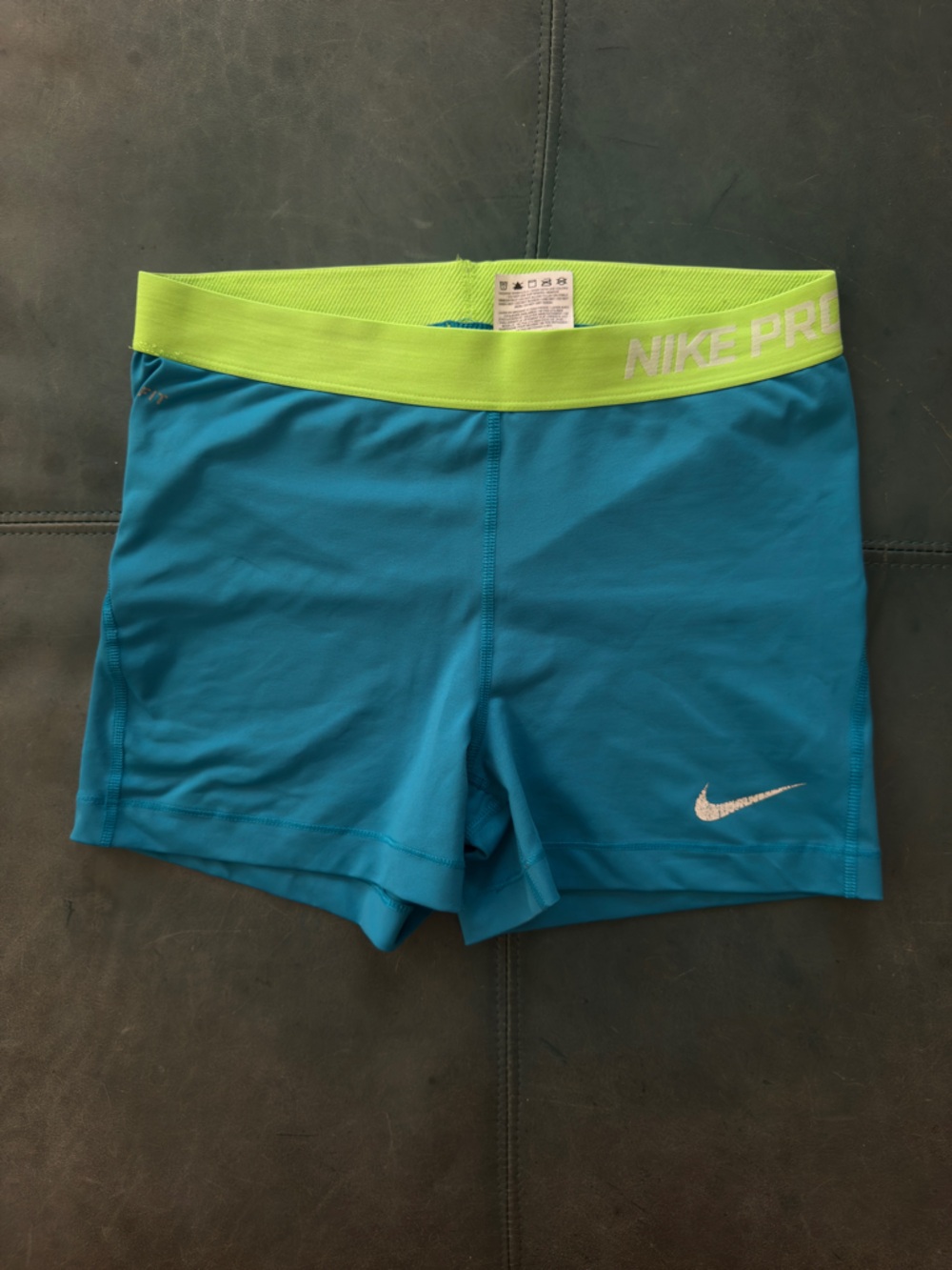 Nike Pro blue spandex compression shorts 3.5” inseam
